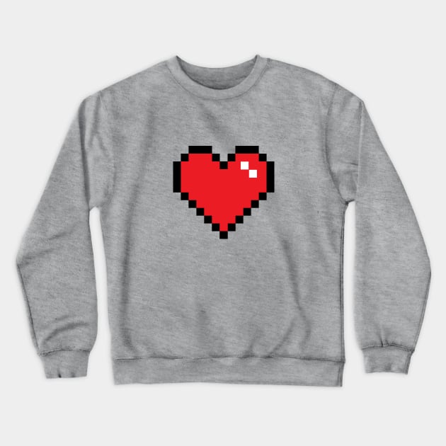 Pixel Heart Crewneck Sweatshirt by DetourShirts